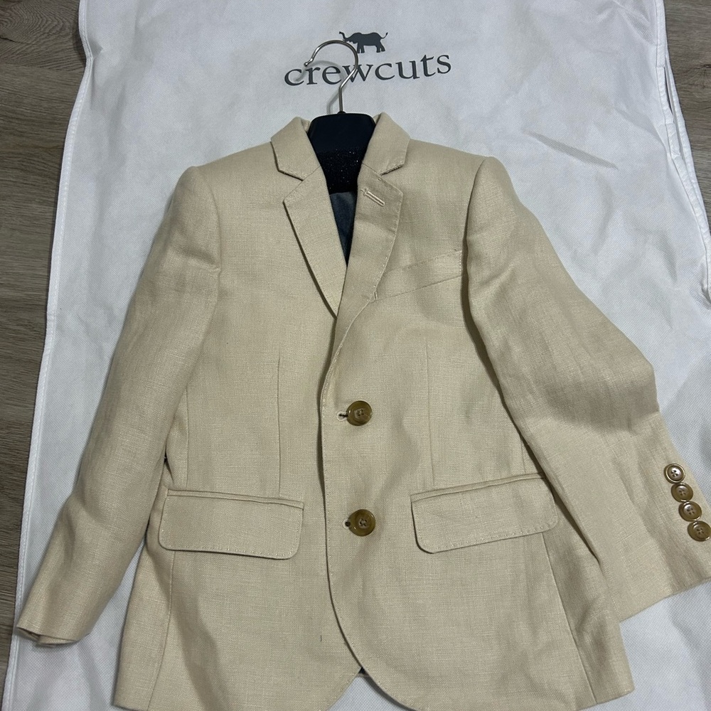 NWT Crewcuts Ludlow Beige Blazer for Kids size 5